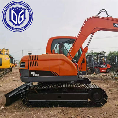 Chất lượng  DX80 8 Tons Used Doosan Excavator Hydraulic Excavator Machine nhà máy sản xuất