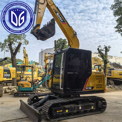 Sany SY75C 7.5 tấn sử dụng máy đào bò với hệ thống làm mát tiên tiến