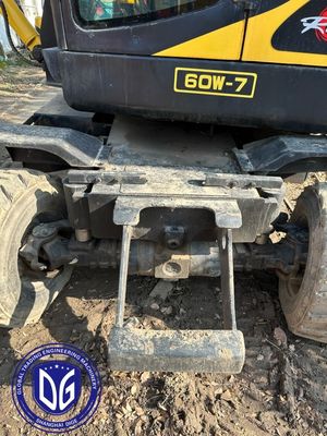 Hyundai sử dụng máy đào bánh xe 60w-7 6Ton thủy lực máy đào nhỏ 10 đơn vị có sẵn bây giờ