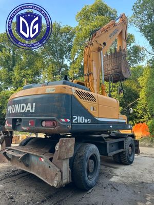 210W-9 Hyundai cổ điển sử dụng máy đào bánh xe gốc từ Nhật Bản 21Ton Wheel Excavator