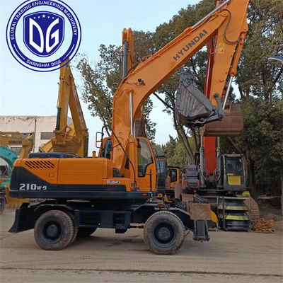 Máy đào 20 tấn Hyundai Model 210W-9 Xe đào bánh xe cũ trong tình trạng tốt