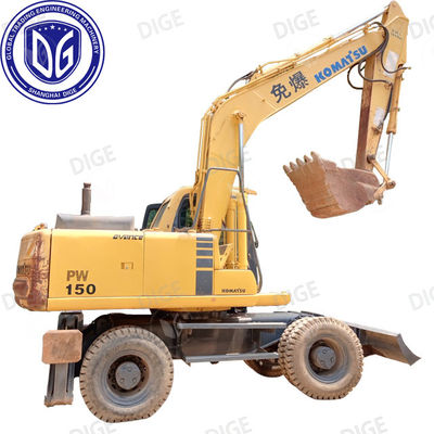 Nguồn gốc Nhật Bản PC150W Máy đào bánh Komatsu cũ PC150W Máy đào cũ Komatsu Máy đào thủy lực PC150W