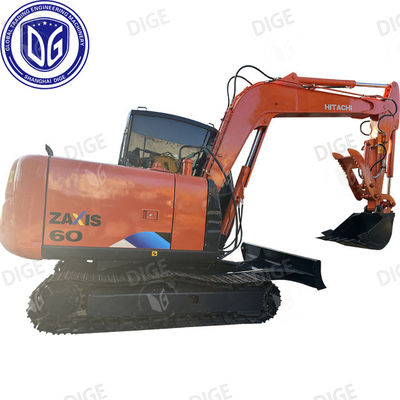 ZX60 Hitachi 6 tấn sử dụng Excavator Excavator nhỏ với cabin