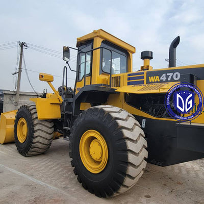 Bộ tải đầu Komatsu WA470-3 Thiết bị xây dựng máy tải cũ cho kỹ thuật khai thác mỏ lớn