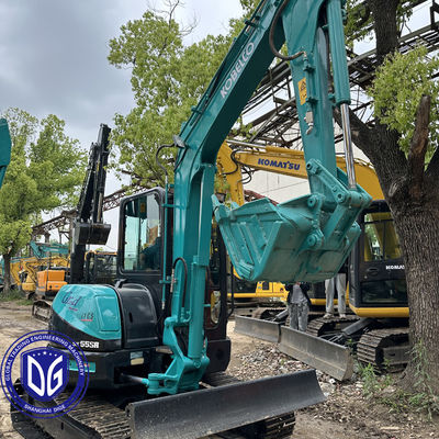 Dễ sử dụng Kobelco SK55 5,5 tấn Crawler Excavator điều khiển đáp ứng