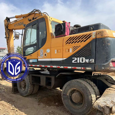Nguồn gốc Hàn Quốc 210W-9 Máy đào bánh xe Hyundai cũ 210W-9 Máy đào bánh xe cũ Hyundai Excavator 210W-9