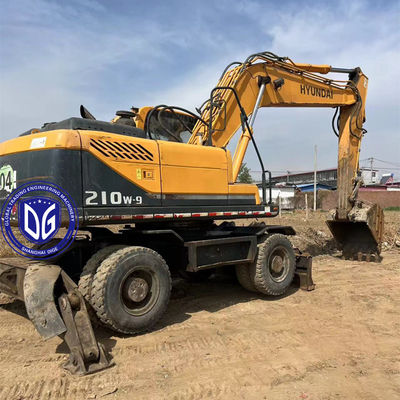 Nguồn gốc Hàn Quốc 210W-9 Máy đào bánh xe Hyundai cũ 210W-9 Máy đào bánh xe cũ Hyundai Excavator 210W-9