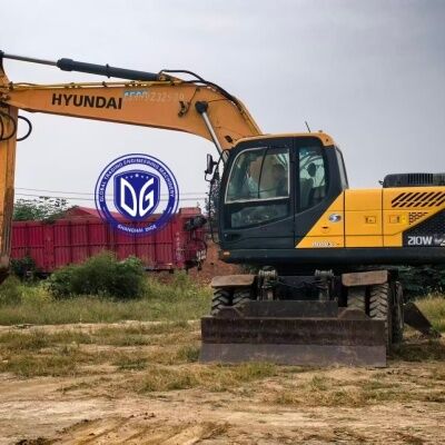 Anh Quốc sử dụng Hyundai 210W-9VS xe khoan bánh xe bán Hot bán 21Ton Excavator