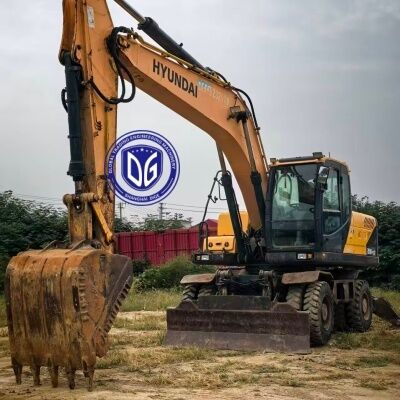 Anh Quốc sử dụng Hyundai 210W-9VS xe khoan bánh xe bán Hot bán 21Ton Excavator